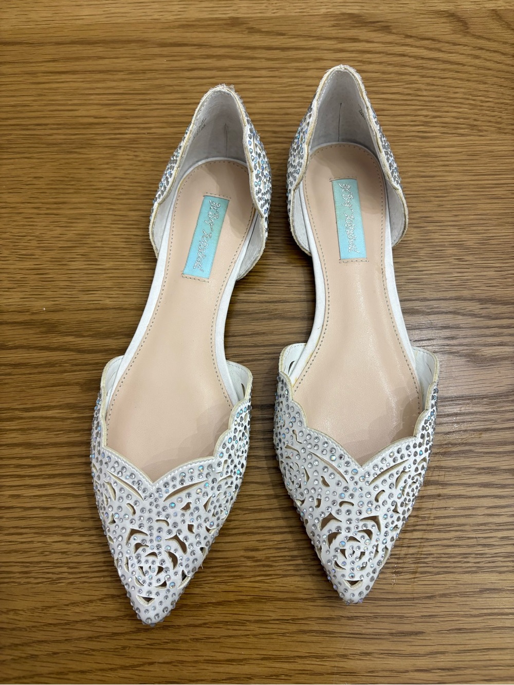Betsey Johnson “Lucy” rhinestone D’Orsay flats